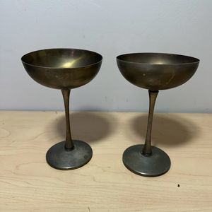 Antique-Vintage Leonard Silverplate Wine Cups Set of 2